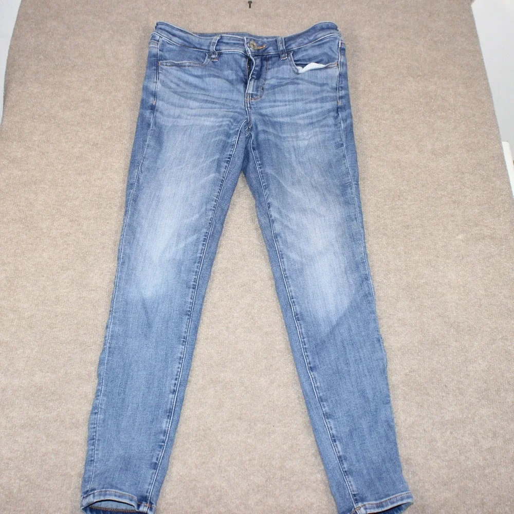 American Eagle Next Level Stretch High Waisted Skinny Jeans Medium Wash Denim
